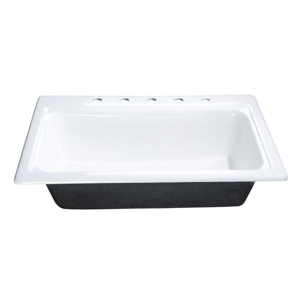 Towne 33 Inch Drop-In Kitchen Sink in White