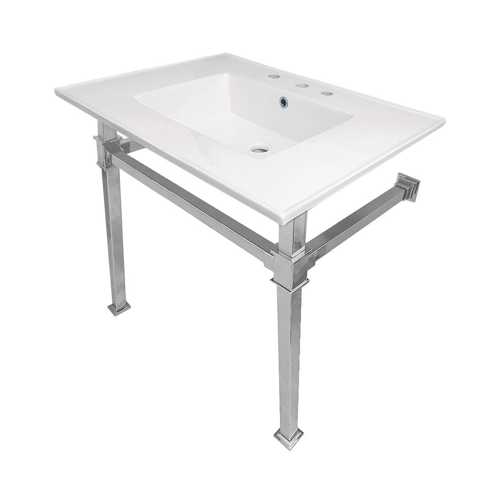 Monarch 31.13 Inch Console Sink in White