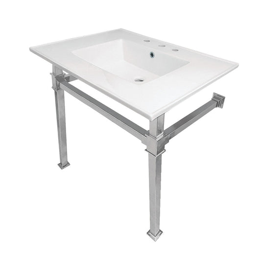 Monarch 31.13 Inch Console Sink in White