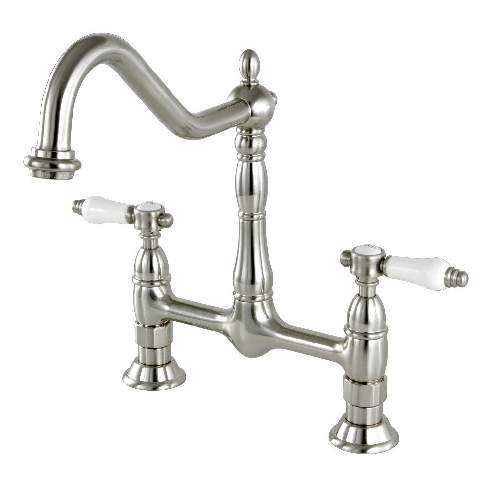 Bel-Air Bridge Kitchen Faucet in Brushed Nickel