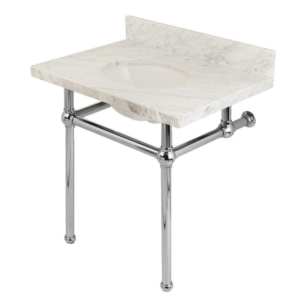Templeton 30 Inch Console Sink in Carrara Marble