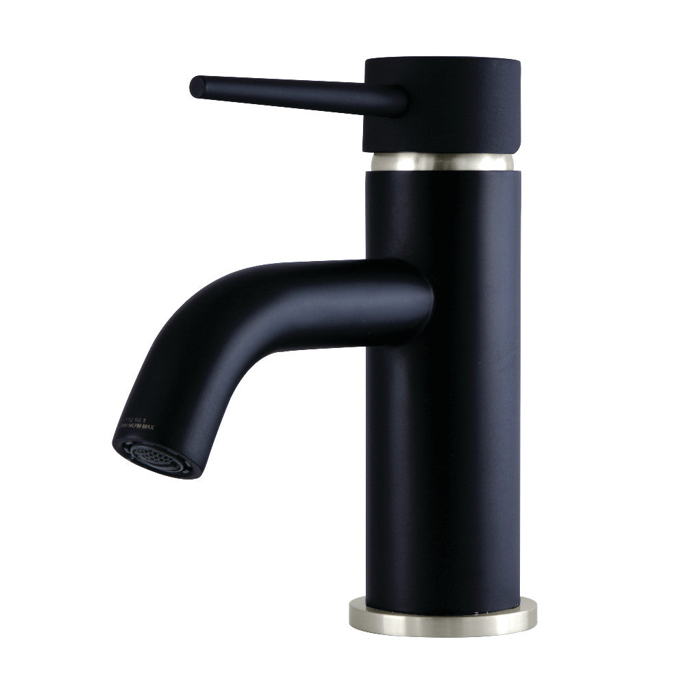 New York Single-Hole Bathroom Faucet in Matte Black/Brushed Nickel