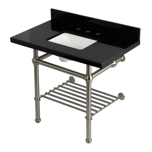 Templeton 36 Inch Console Sink in Brushed Nickel