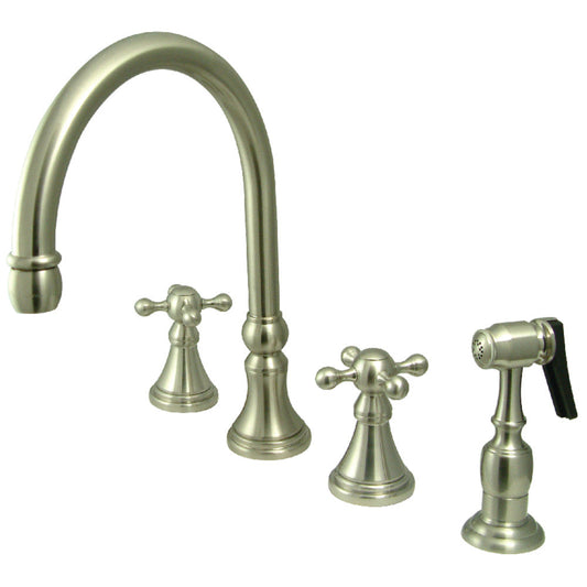 Governor Widespread Kitchen Faucet in Brushed Nickel