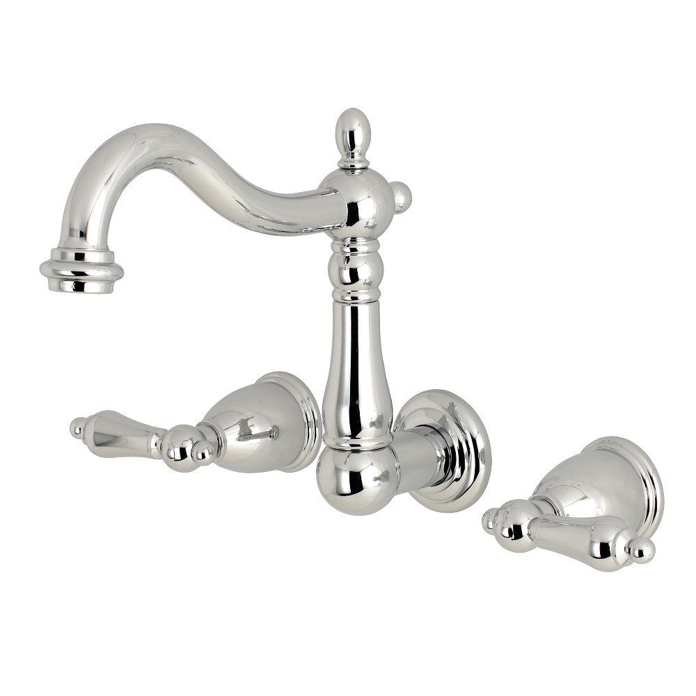 Heritage Wall-Mount Bathroom Faucet in Polished Chrome