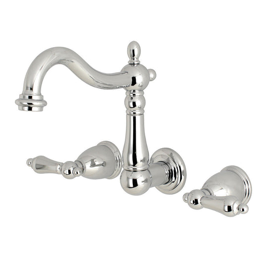 Heritage Wall-Mount Bathroom Faucet in Polished Chrome