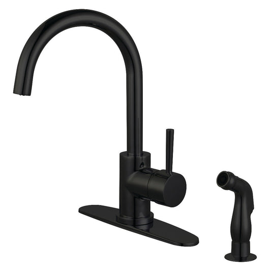 Concord One Handle Kitchen Faucet in Matte Black