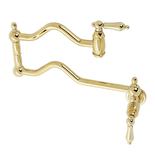 Heritage Pot Filler Faucet in Polished Brass
