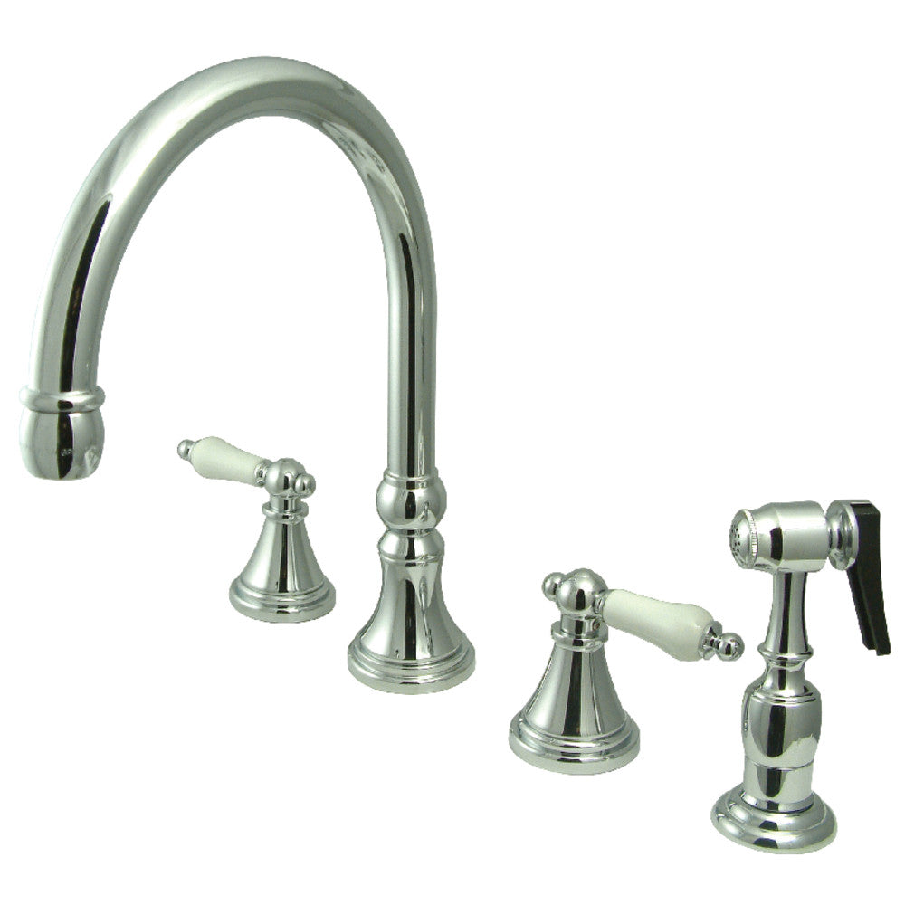Governor Widespread Kitchen Faucet in Polished Chrome