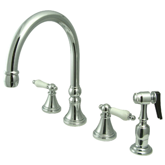 Governor Widespread Kitchen Faucet in Polished Chrome