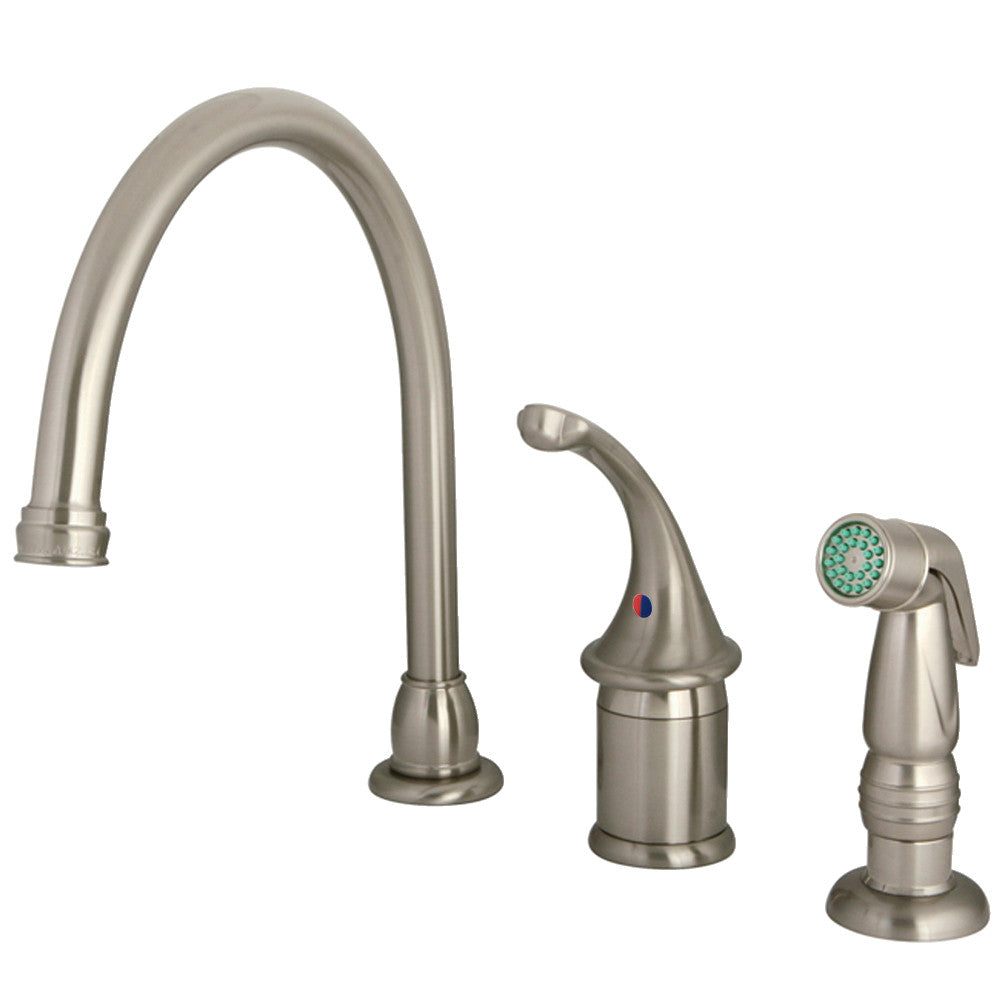 Georgian Widespread Kitchen Faucet in Brushed Nickel