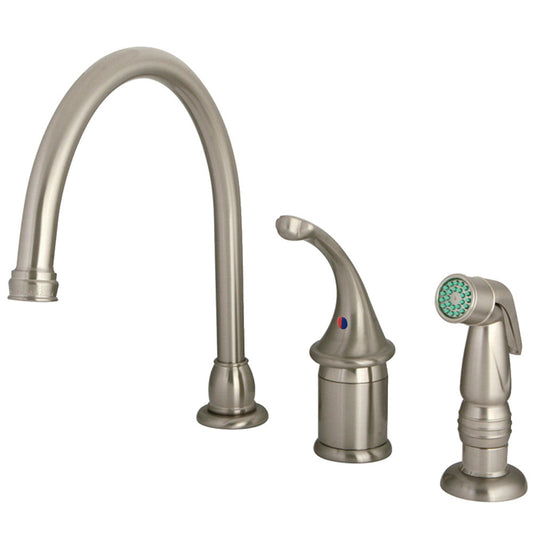 Georgian Widespread Kitchen Faucet in Brushed Nickel