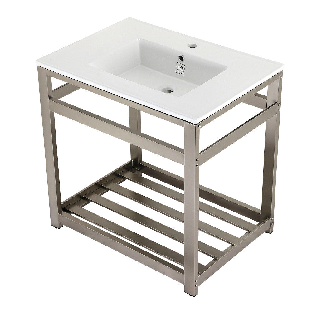Quadras 31.13 Inch Console Sink in White