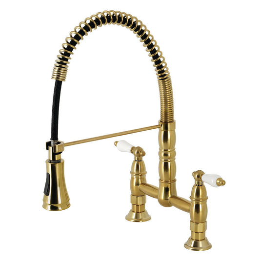 Heritage Pre-Rinse Kitchen Faucet in Brushed Brass
