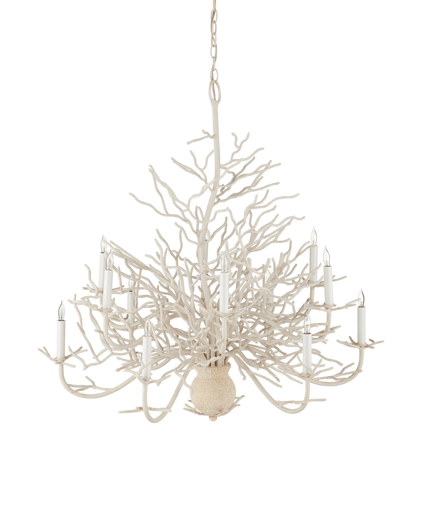 Seaward Large White Chandelier