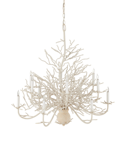 Seaward Large White Chandelier