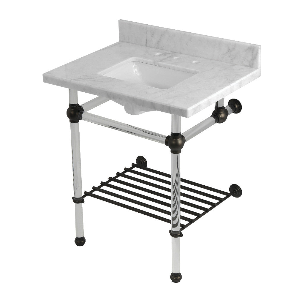 Templeton 30 Inch Console Sink in Carrara Marble