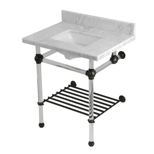 Templeton 30 Inch Console Sink in Carrara Marble