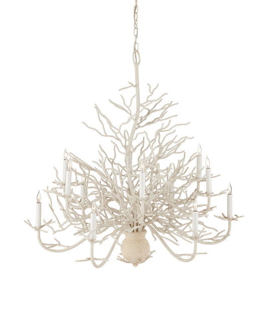 Seaward Large White Chandelier