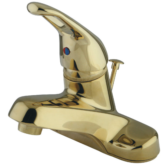 Wyndham 4 Inch Centerset Bathroom Faucet in Polished Brass