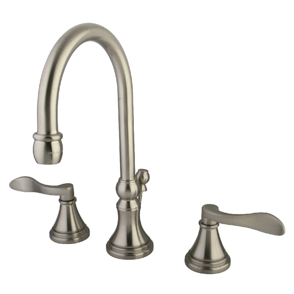 NuFrench Widespread Bathroom Faucet in Brushed Nickel