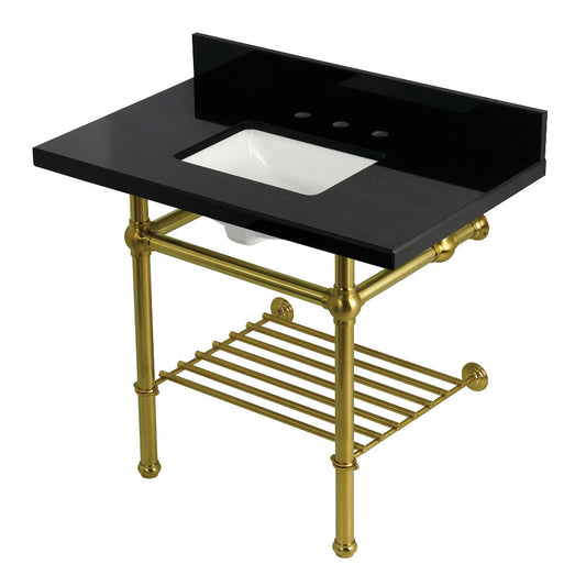 Templeton 36 Inch Console Sink in Brushed Brass