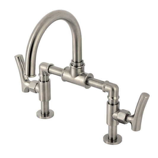 Hallerbos Bridge Bathroom Faucet in Brushed Nickel