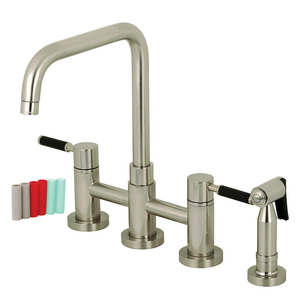Kaiser Bridge Kitchen Faucet in Brushed Nickel