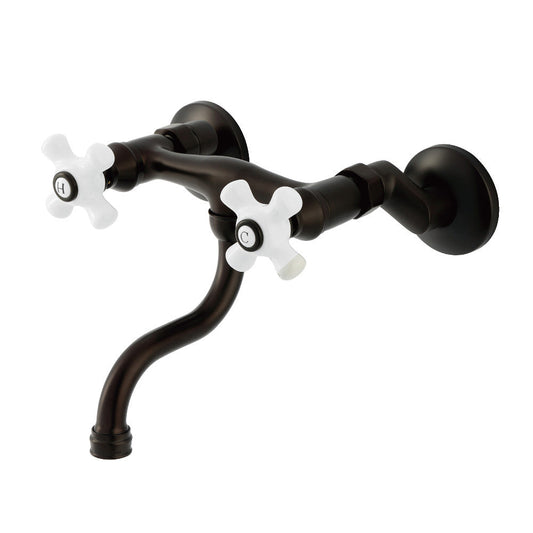 Kingston Wall-Mount Bathroom Faucet in Oil Rubbed Bronze