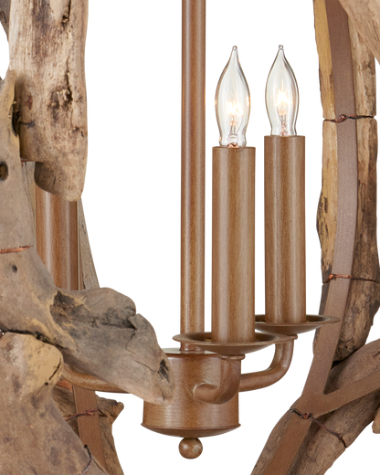 Driftwood Orb Chandelier