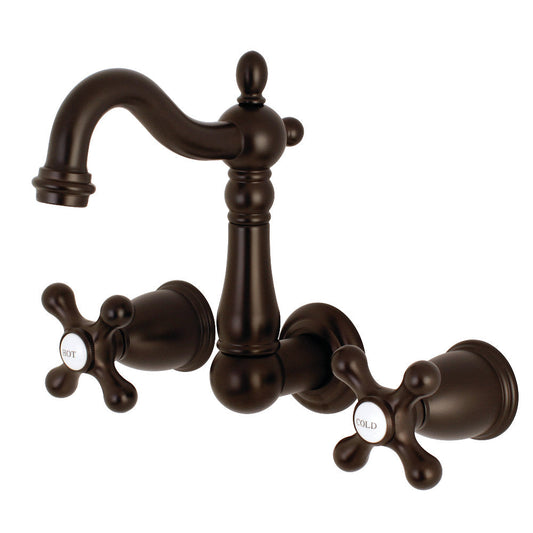 Heritage Wall-Mount Bathroom Faucet in Oil Rubbed Bronze