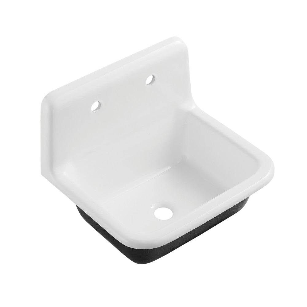 Petra Galley 22.06 Inch Wall Mount Utility Sink in White