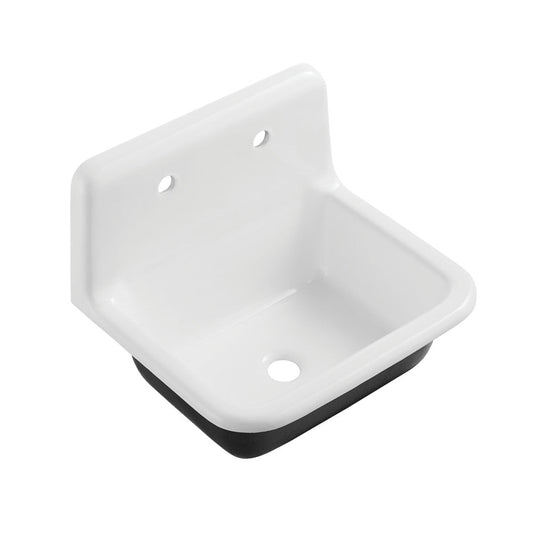Petra Galley 22.06 Inch Wall Mount Utility Sink in White