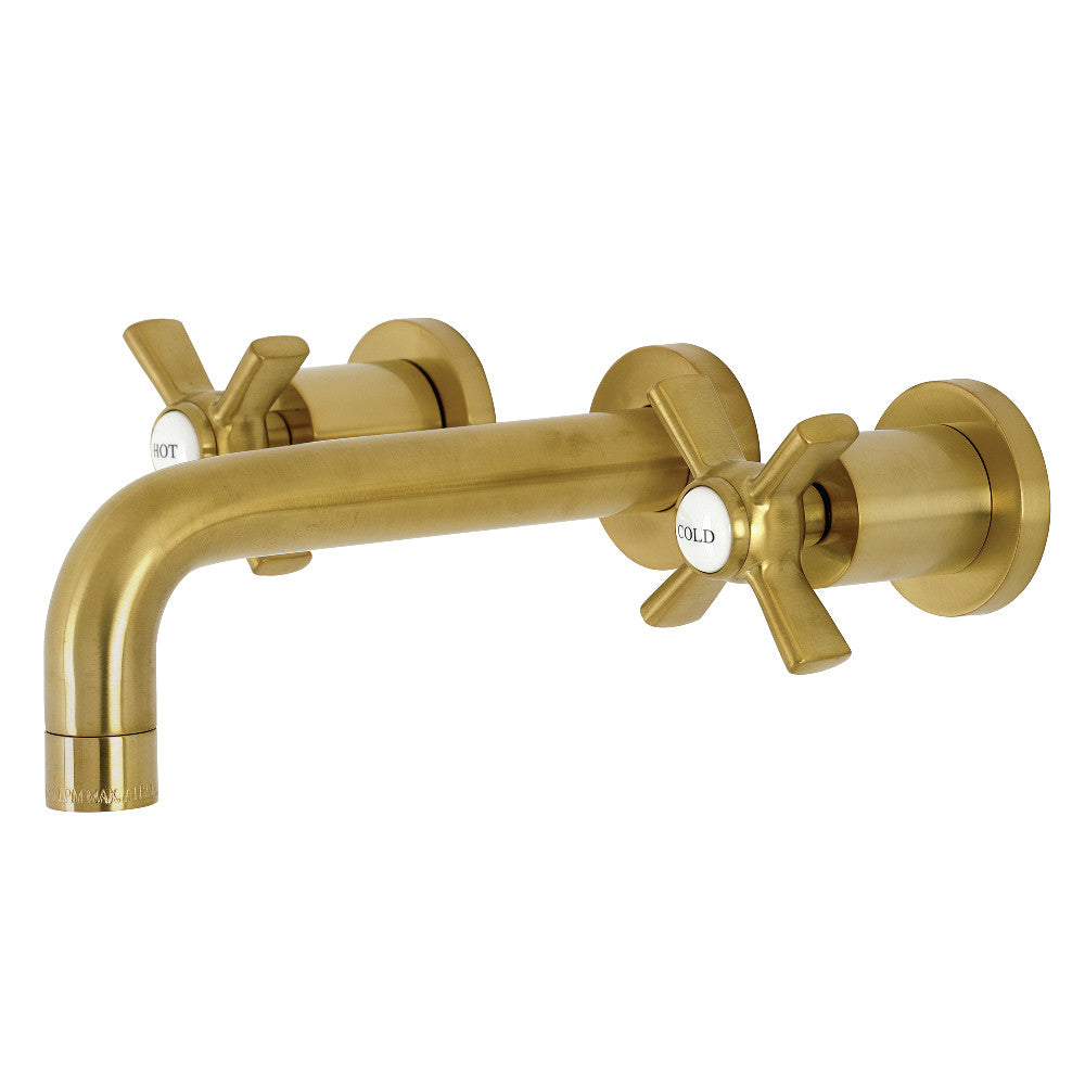 Millennium Wall-Mount Bathroom Faucet in Brushed Brass