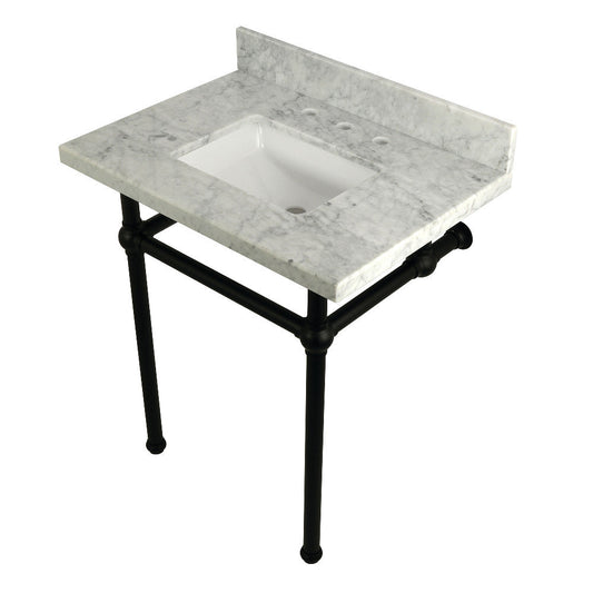 Templeton 30 Inch Console Sink in Carrara Marble