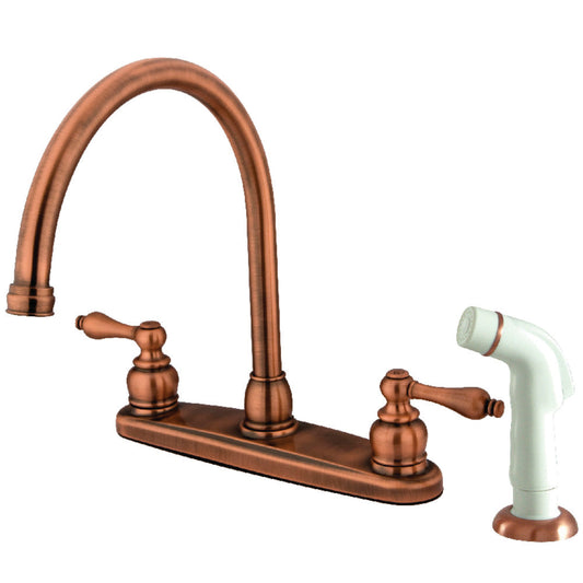 Vintage Centerset Kitchen Faucet in Antique Copper