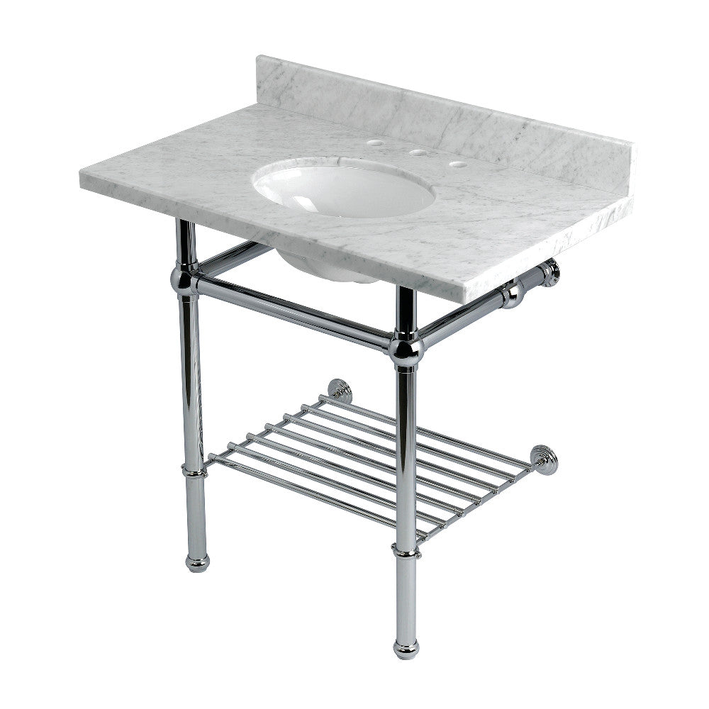 Templeton 36 Inch Console Sink in Carrara Marble