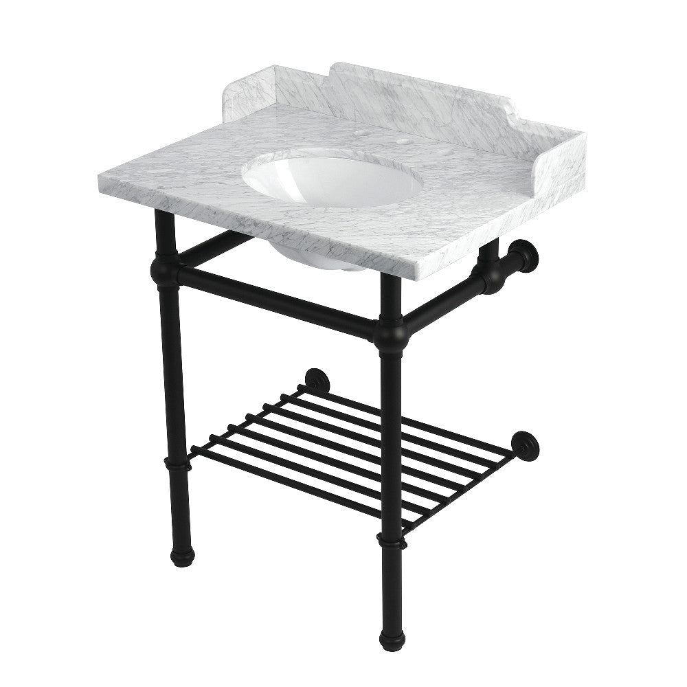 Pemberton 30 Inch Console Sink in Carrara Marble