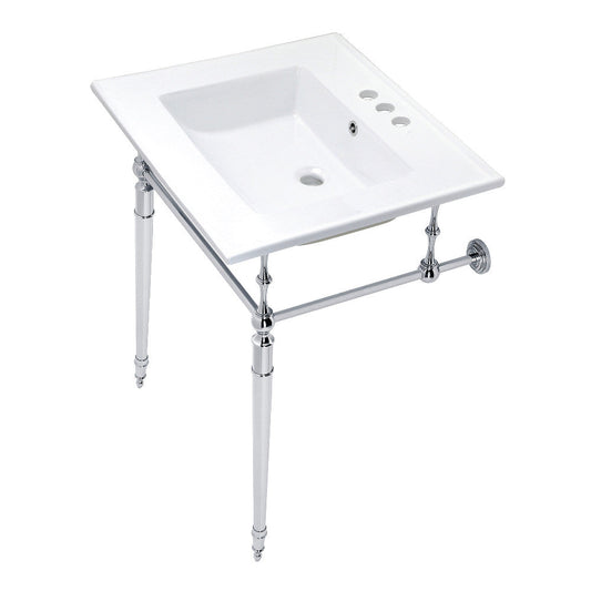 Edwardian 25.19 Inch Console Sink in White