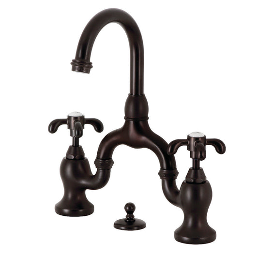 French Country Bridge Bathroom Faucet in Oil Rubbed Bronze