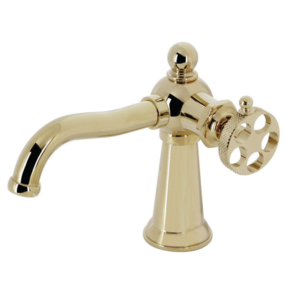 Webb Single-Hole Bathroom Faucet in Polished Brass