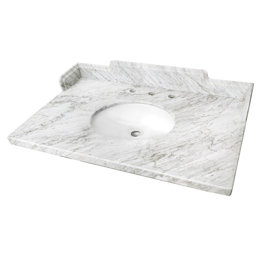 Pemberton 36 Inch Vanity Sink Top in Carrara White