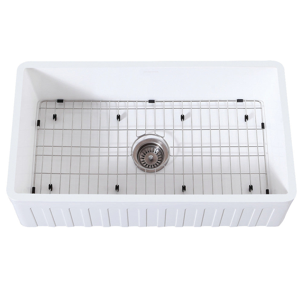 Arcticstone 36 Inch Farmhouse Kitchen Sink in White