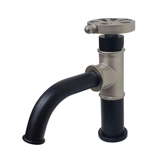 Belknap Single-Hole Bathroom Faucet in Matte Black/Brushed Nickel