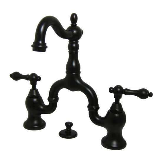 English Country Bridge Bathroom Faucet in Oil Rubbed Bronze