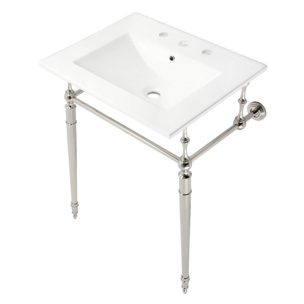 Edwardian 24 Inch Console Sink in White
