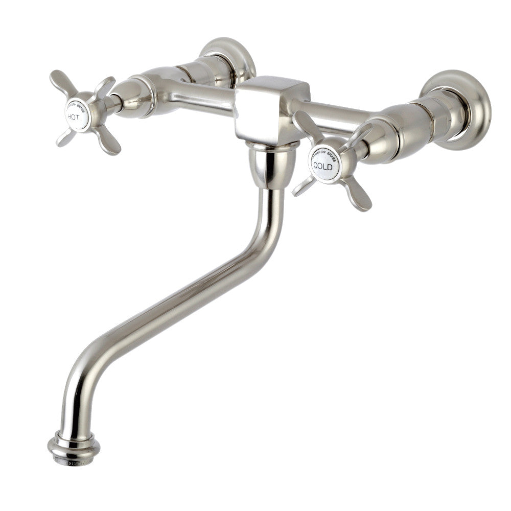 Essex Wall-Mount Bathroom Faucet in Brushed Nickel