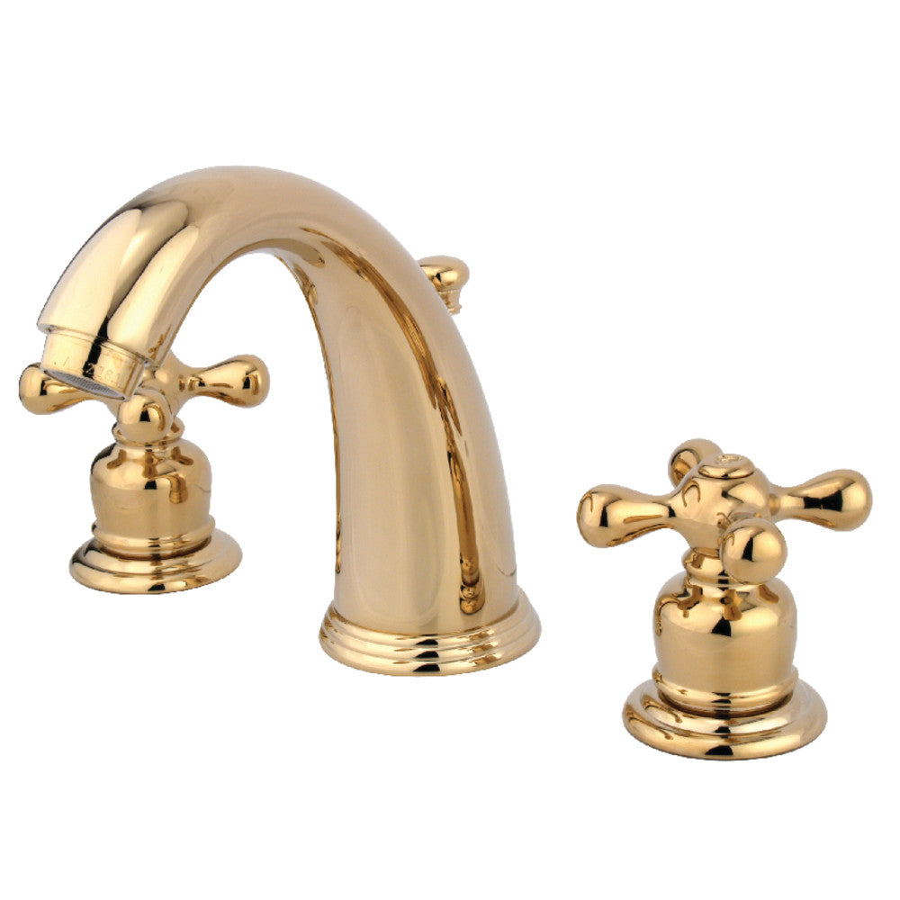 Victorian Widespread Bathroom Faucet in Polished Brass