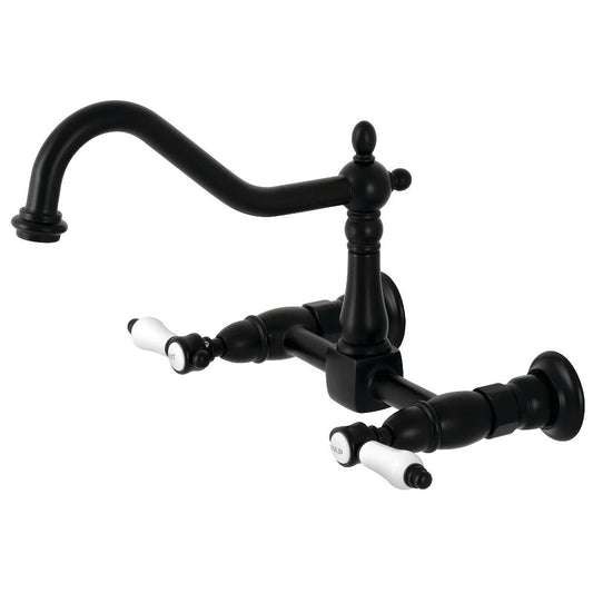 Bel-Air Wall Mount Kitchen Faucet in Matte Black