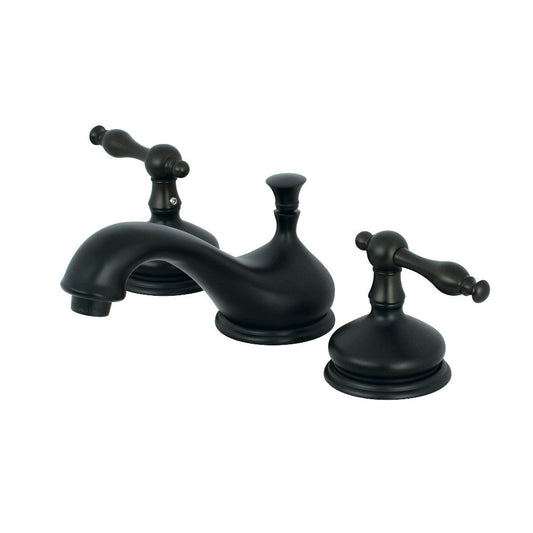 Heritage Widespread Bathroom Faucet in Matte Black